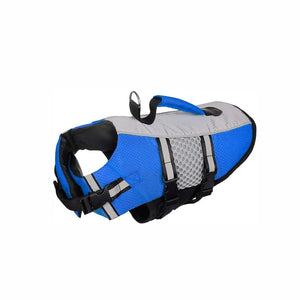 Blue Adjustable Reflective Dog Life Jacket