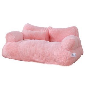 Pink Luxury Soft Cat & Dog Bed – Washable, Non-slip Sofa for Pets 