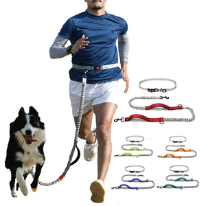 A man running with Hands-Free Dog Leash