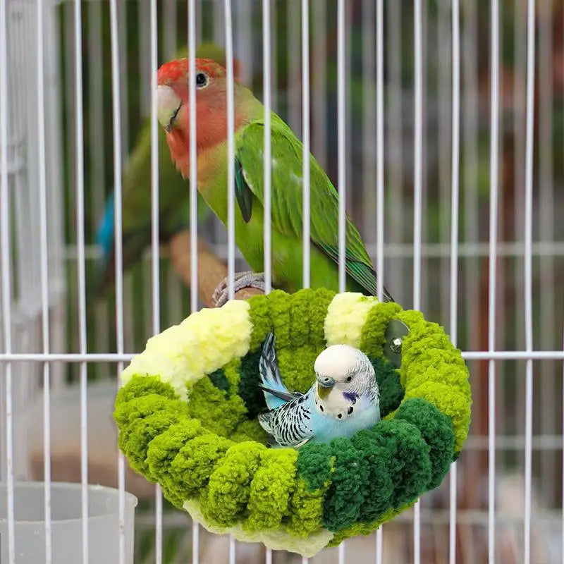 Cozy Bird Nest Bed – Warm Hammock for Parrots & Parakeets - Pet Oasis