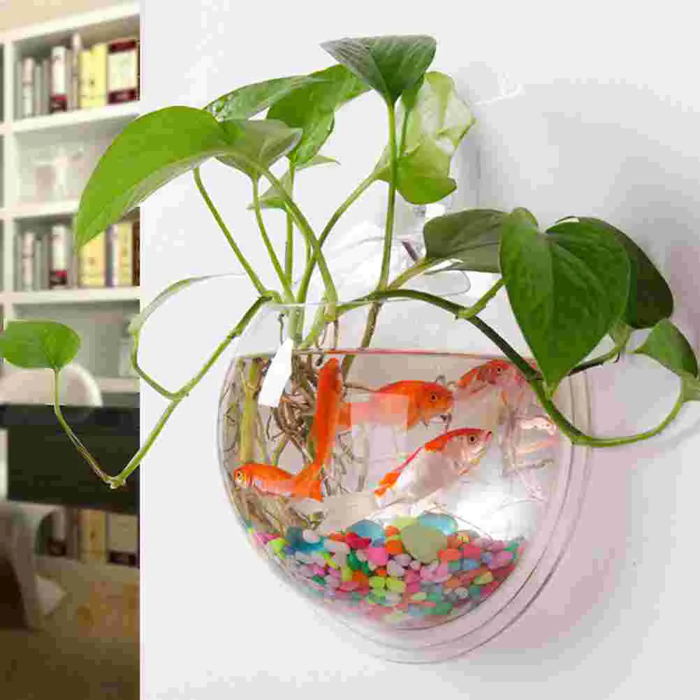 3D Wall-Mounted Acrylic Fish Bowl & Plant Vase – Home Decor - Pet Oasis