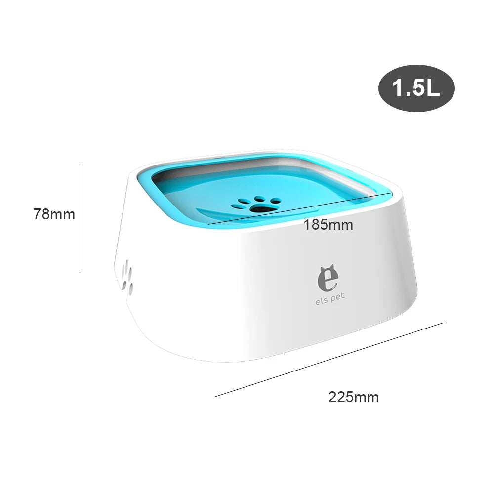 1.5L Spill-Proof Dog & Cat Water Bowl – Non-Wetting ABS Plastic Dispenser - Pet Oasis