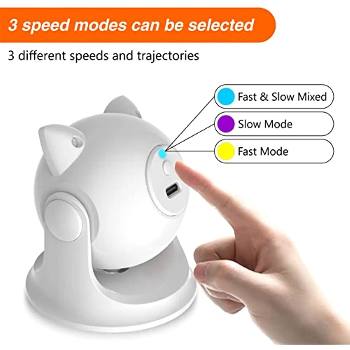 Automatic Cat Laser Toy Rechargeable Motion Random Activated Interactive Cat Toys for Indoor Cats/Dog/Kittne Slow and Fast Mode