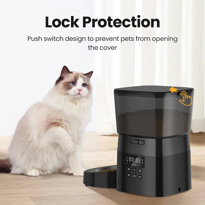 ROJECO Automatic Pet Feeder – Smart Food Dispenser for Cats & Dogs - Pet Oasis