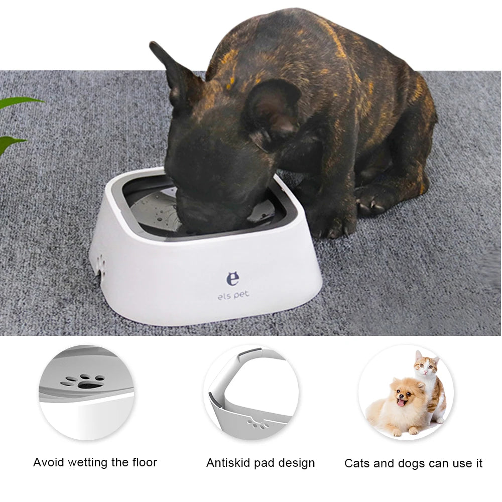 1.5L Spill-Proof Dog & Cat Water Bowl – Non-Wetting ABS Plastic Dispenser - Pet Oasis