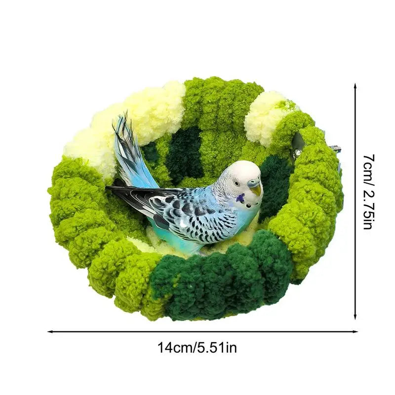 Cozy Bird Nest Bed – Warm Hammock for Parrots & Parakeets - Pet Oasis