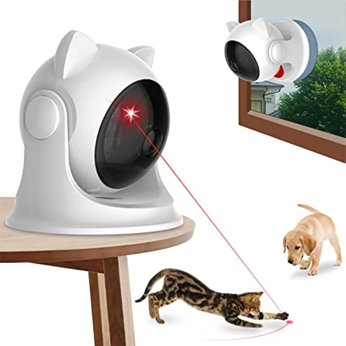 Automatic Cat Laser Toy Rechargeable Motion Random Activated Interactive Cat Toys for Indoor Cats/Dog/Kittne Slow and Fast Mode