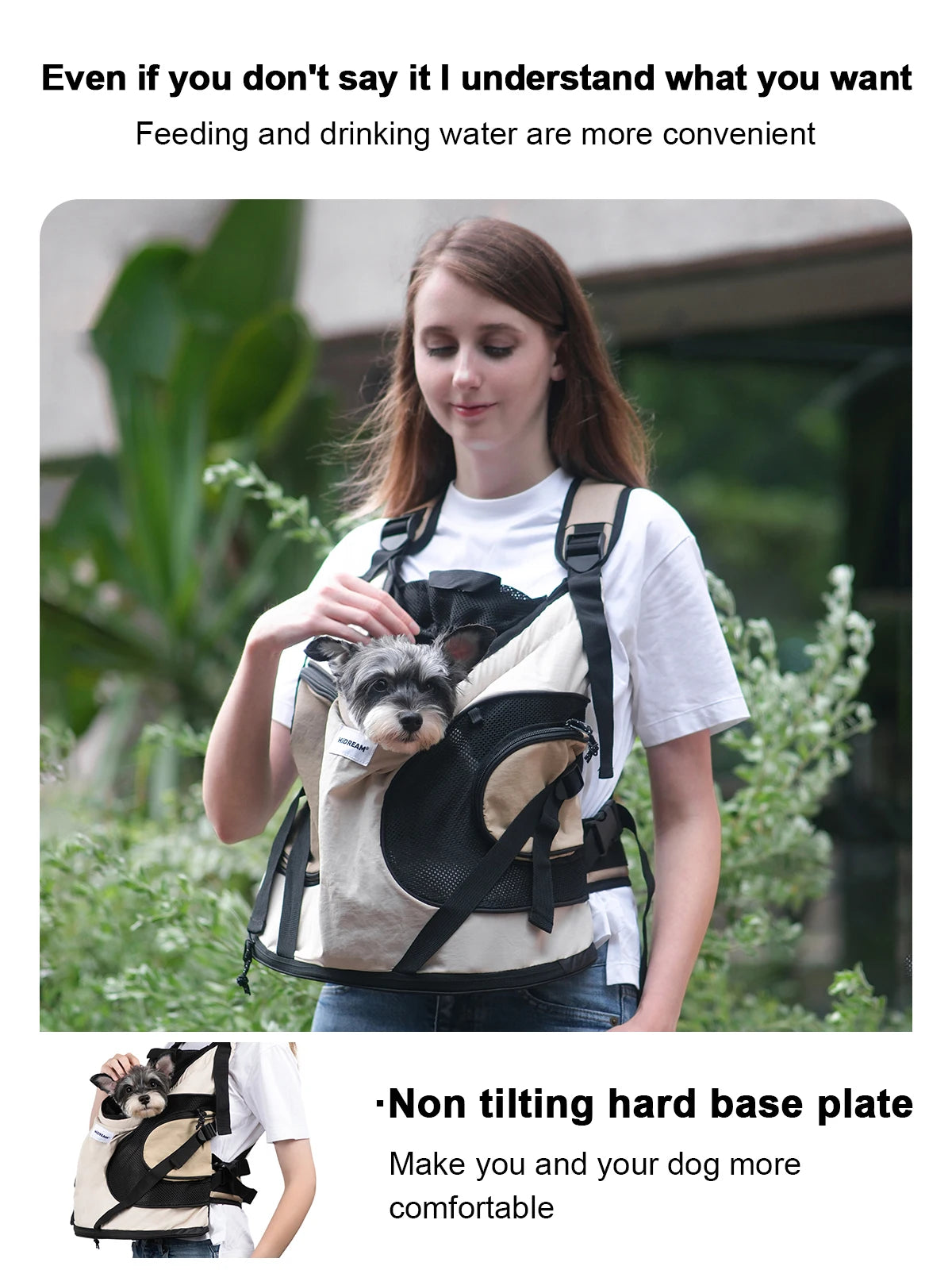 Portable Pet Sling Carrier – Breathable Canvas Backpack for Dogs & Cats - Pet Oasis