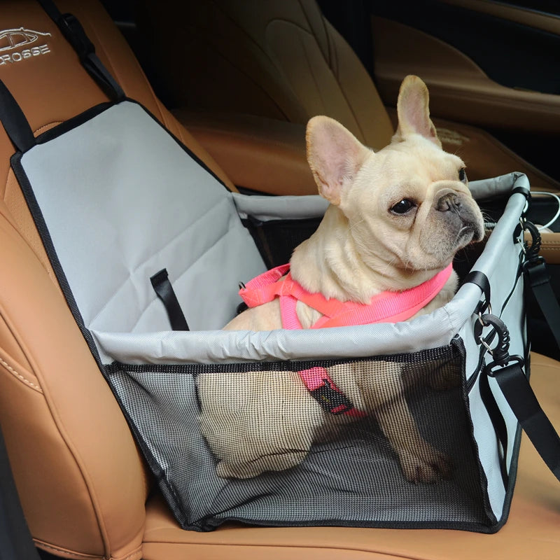 Foldable Dog Car Seat Cover & Carrier – Hammock Style for Small Dogs - Pet Oasis