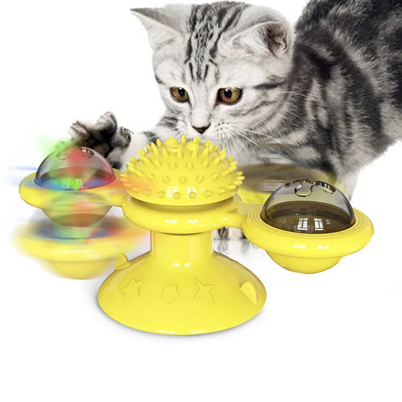 Windmill Cat Toy – Interactive Puzzle Game with Whirligig Turntable - Pet Oasis